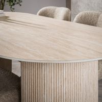 Fraaai Dexter eettafel 180 cm keramiek - naturel