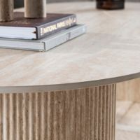 Fraaai Dexter salontafel ovaal 135 cm keramiek - beige