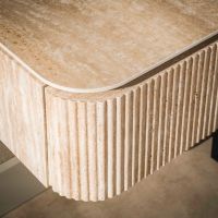 Fraaai Dexter nachtkastje zwevend 1 lade - keramiek travertin