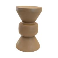 Louis bijzettafel metaal ø30,5x50,5cm - taupe