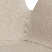 Soren armstoel | zwart metaal onderstel | stof Apia - zand