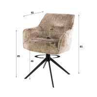 Fraaai Diego eetkamerstoel - alura zand