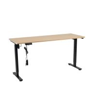 Verstelbaar bureau met verlichting - naturel