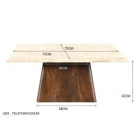 Valentino vierkante salontafels - set van 2 van het woonmerk Livingfurn