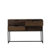 Meave sidetable 120x40x80 cm hout mat donkerbruin van het woonmerk Light&Living