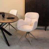 Label51 Lasse eetkamerstoel stof - naturel