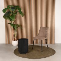 Novan bijzettafel mangohout 35 cm - zwart