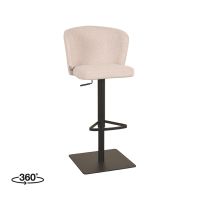 Label51 Wave barkruk verstelbaar 85-110 cm stof - naturel