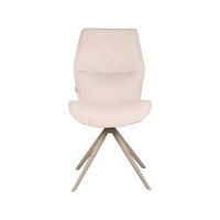 Comfy eetkamerstoel bouclé naturel - taupe onderstel