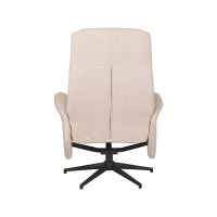 Bergen draaibare fauteuil bouclé - naturel + hocker