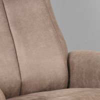 Bergen fauteuil mirco suede + hocker - taupe