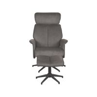 Verdal fauteuil cosmo + hocker - antraciet