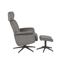 Verdal fauteuil cosmo + hocker - antraciet