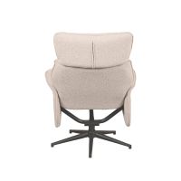 Verdal fauteuil bouclé - naturel + hocker