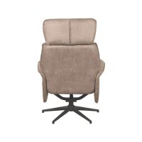 Verdal fauteuil micro suede + hocker - taupe