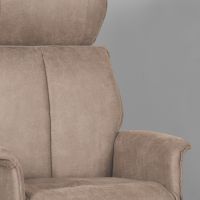 Verdal fauteuil micro suede + hocker - taupe