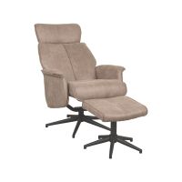 Verdal fauteuil micro suede + hocker - taupe