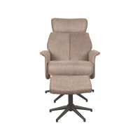 Verdal fauteuil micro suede + hocker - taupe