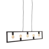 Quadrato hanglamp 135x10x130 cm metaal zwart