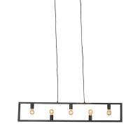 Quadrato hanglamp 135x10x130 cm metaal zwart