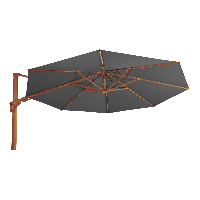 Zweefparasol VirgoFlex houtlook Ø3,5mtr - grijs