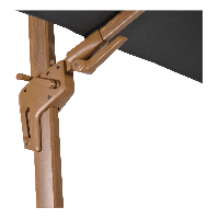 Zweefparasol VirgoFlex houtlook 3x3mtr - grijs