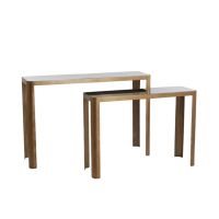 Oxe pilaar set van 2 - antiek brons/smoke