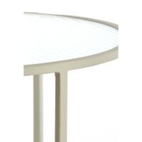Talca bijzettafel set van 2 - rib glas/crème