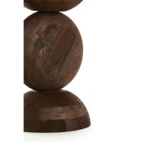 Mirto bijzettafel Ø40x50 cm hout - mat donkerbruin