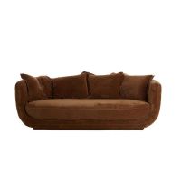 Light & Living Braila 3-zitbank velvet - bruin