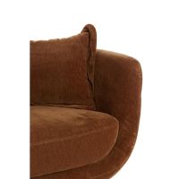 Light & Living Braila 3-zitbank velvet - bruin