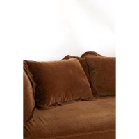 Light & Living Braila 3-zitbank velvet - bruin