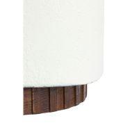 Seddon bijzettafel 37x34x40 cm - crème+hout bruin