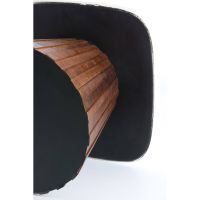 Okato bijzettafel 45x45x35 cm - crème+hout bruin