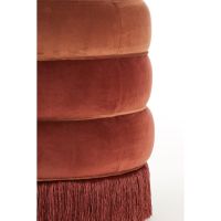 Light & Living Tacitu poef ø50x45 cm - bordeaux
