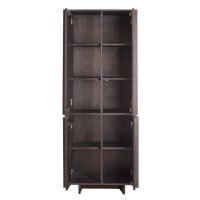 Lavinio wandkast 75x45x200 cm hout - donkerbruin