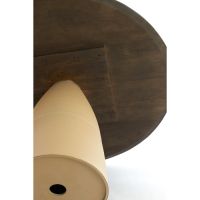 Palmira eettafel ø120x76 cm hout - bruin+mat beige