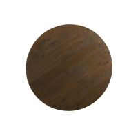 Ocana salontafel ø80x40 cm hout olie - bruin+mat beige