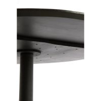 Tunja eettafel ø120x76 cm hout - mat zwart+zwart