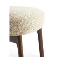 Utsira fauteuil hout - donkerbruin+crème/bruin