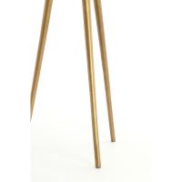 Light & Living Prato bijzettafel set van 2 ø43x53 cm marmer - wit+antiek brons