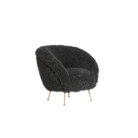 Orvion fauteuil furry - zwart+brons