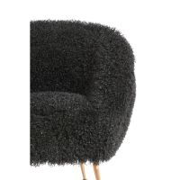 Orvion fauteuil furry - zwart+brons