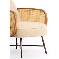 Fienne fauteuil rotan - beige+naturel