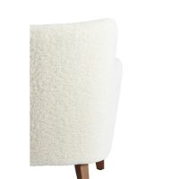 Vreya fauteuil furry hout - crème+donkerbruin