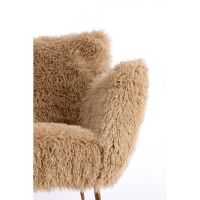 Olyssa fauteuil furry - beige+brons