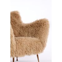 Olyssa fauteuil furry - beige+brons