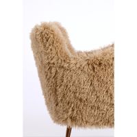 Olyssa fauteuil furry - beige+brons