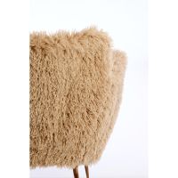 Olyssa fauteuil furry - beige+brons