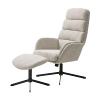 Nordic Home Khan fauteuil met voetensteun - off white